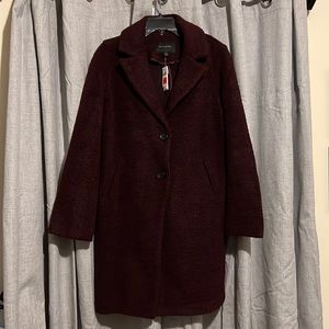 Banana Republic Women’s Burgundy Wool Blend Coat